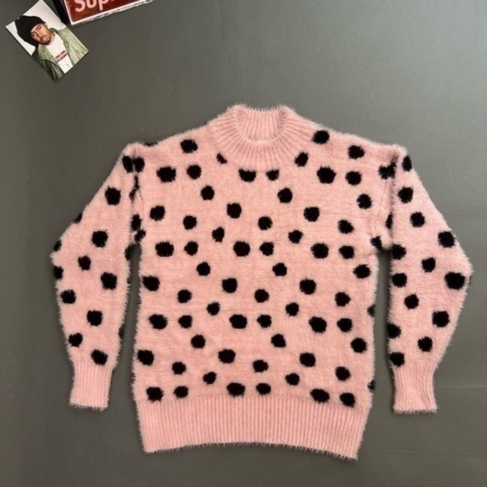 Pink & Black Polkadot Sweater